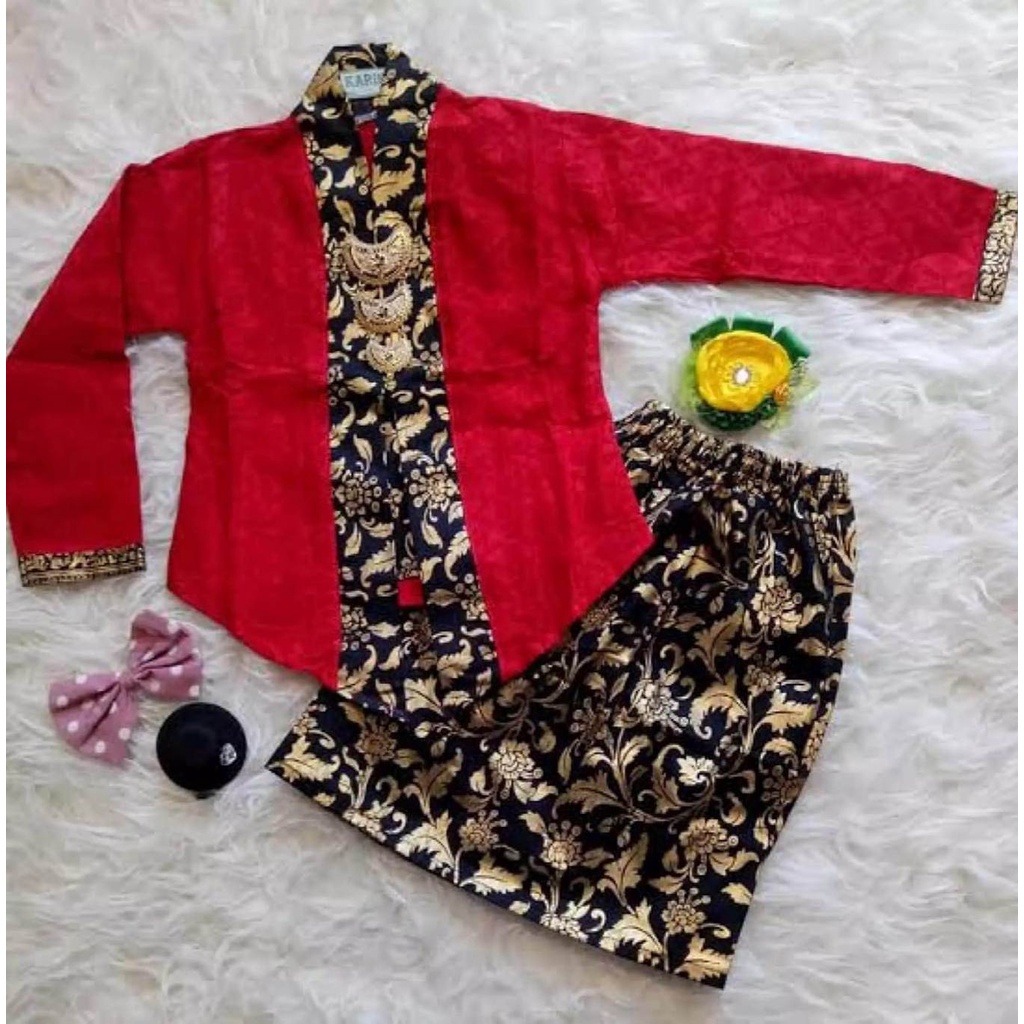 (COD) PAKAIAN KEBAYA ANAK PEREMPUAN LENGAN PANJANG UMUR 1-7 TAHUN-KUTU BARU ANAK PEREMPUAN LENGAN PA