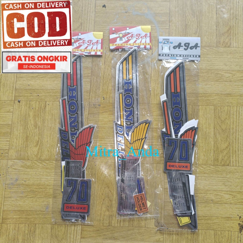 GRATIS ONGKIR - stiker c70 variasi striping c70 standar variasi c 70 stiker Honda C70 stiker c70 pol