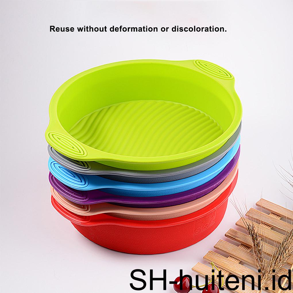 Silikon Bulat Food Grade Non Stick Cake Bakeware 3D Cetakan Kue Alat Baking