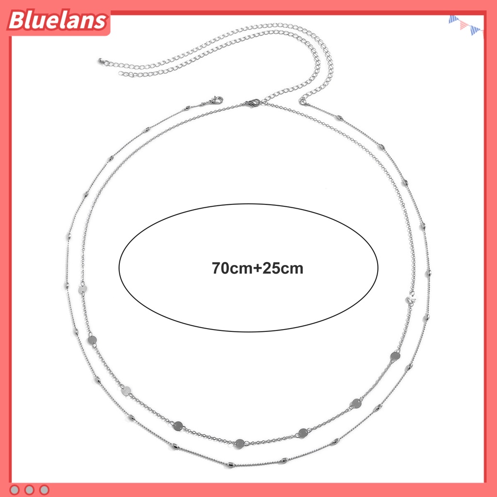 [BLS] 2pcs Body Chains Sexy Double Layer Adjustable Handmade Payet Bulat Hias Anti Karat Wanita Vintage Minimalis Rantai Pinggang Aksesoris Wanita