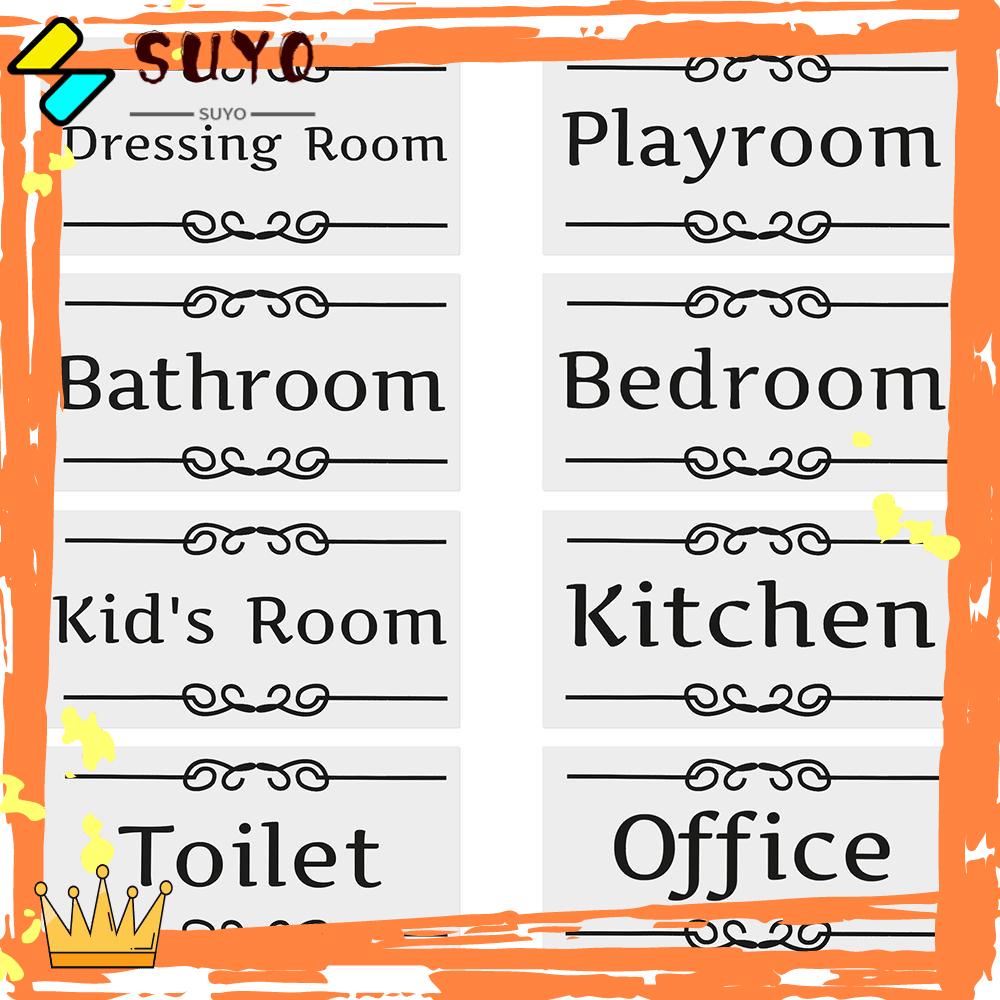 Suyo Stiker Pintu Diy Kantor Vinyl Toilet Decals