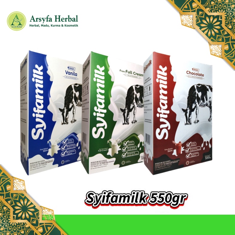 

Syifamilk 550 gram Susu Bubuk Instan Syifa Milk Rasa Vanila SYifamilk Rasa Coklat Syifamilk Rasa Full Cream