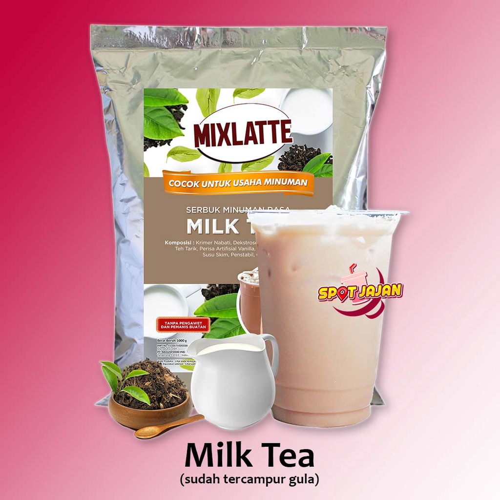 

MIXLATTE Milk Tea 1 kg Bubuk Minuman Dengan Gula / Serbuk Instan Rasa Teh Susu