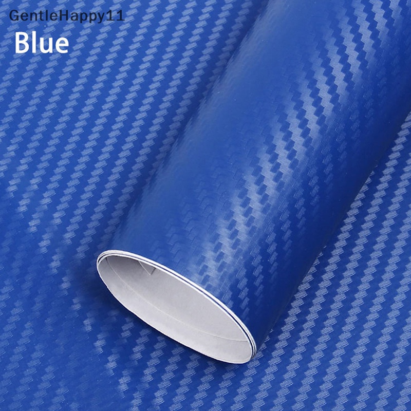 Gentlehappy 3D Carbon Fiber Vinyl Bungkus Mobil Lembaran Roll Film Sticker Decal 127x30cm id