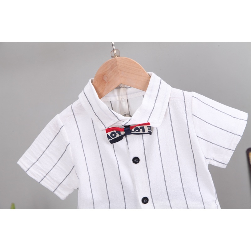 1234OS - Baju Setelan anak laki laki 0-5 tahun katun pakaian kemeja bayi laki laki korea.