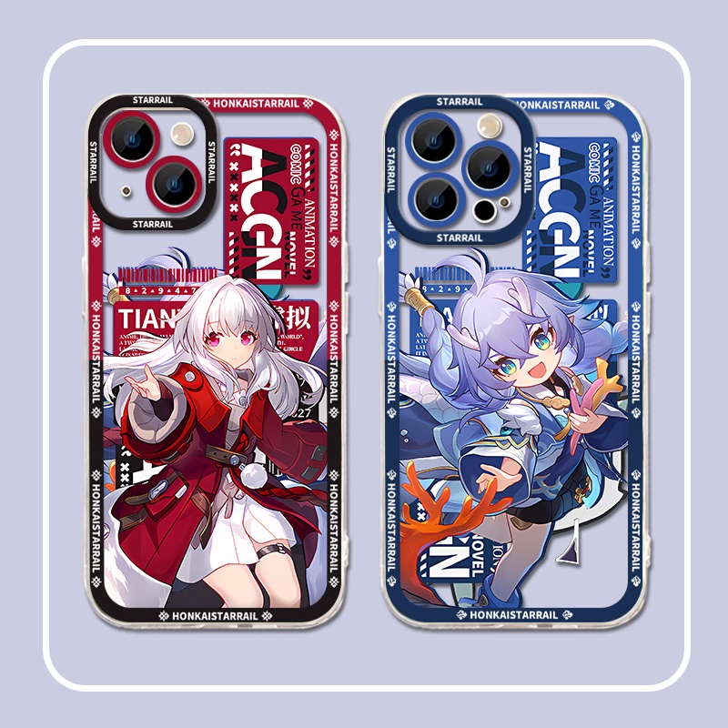 IPHONE Honkai Star Rail Clara Case Kompatibel Untuk Iphone11 14 13 12 Pro Max Bailu XS XR X8 7 6S Plus Casing Ponsel Mini Transparan TPU Silikon Shockproof Cover