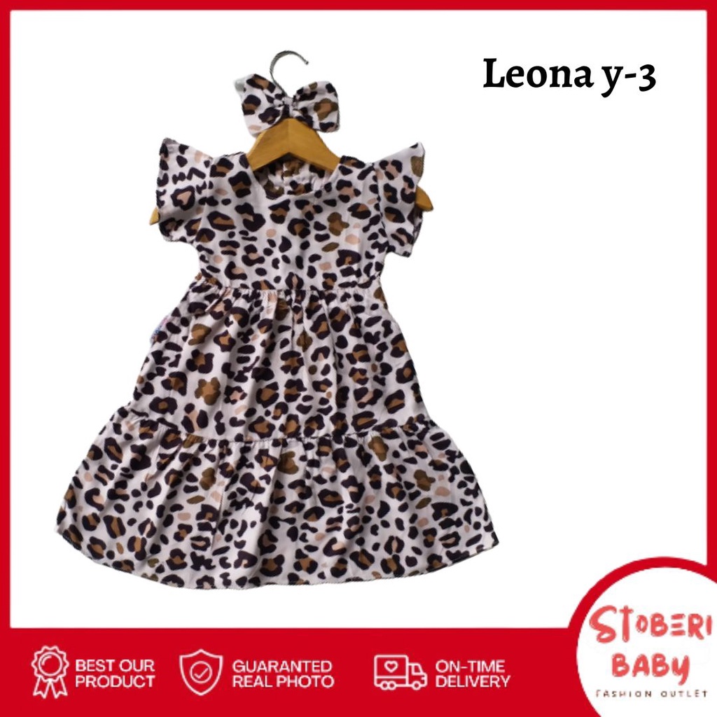 stoberi baby - BBB DRESS LEONA dress anak perempuan bayi motif bunga lucu free headband