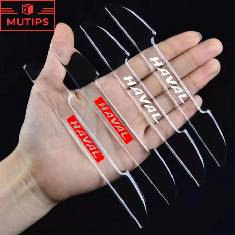 Haval 4Pcs/Set Strip Anti-Tabrakan Pintu Mobil Transparan Dekorasi Pinggiran Bumper Stiker Pelindung Untuk H2 H2s H1 2022 2023 H5 H6 Jolion M4 H9