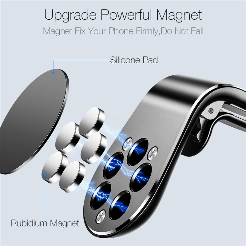 Magnetic Car Phone Mount Car Air Outlet Universal Magnet Telepon Mobil Navigasi Dudukan Mobil