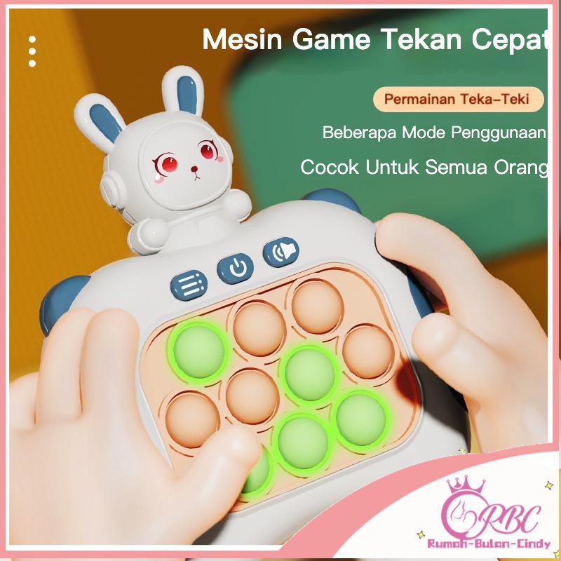 【Penjual Lokal】Pop it Press Bubble Game Machine Whack-a-mole Mainan Handheld Push Hamster Game Cowok Cewek Mainan Edukasi Stress Fidget Sensory Toy - Baterai Gratis