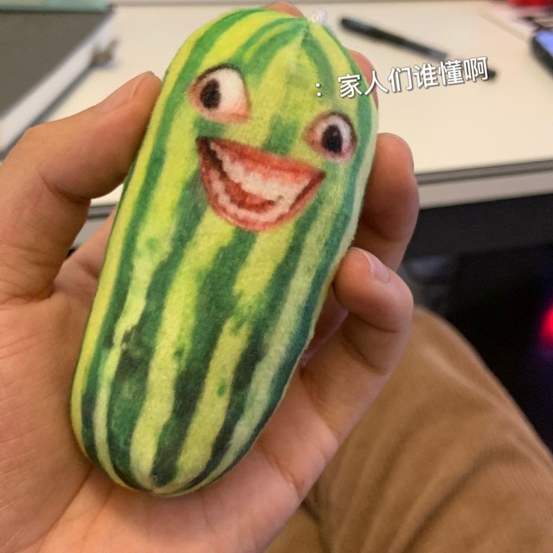 Tiktok Gantungan Kunci Semangka Lucu Bisa Bicara Wacky Emoticon Pendant Watermelon Man Efek Spesial Voice Keyring