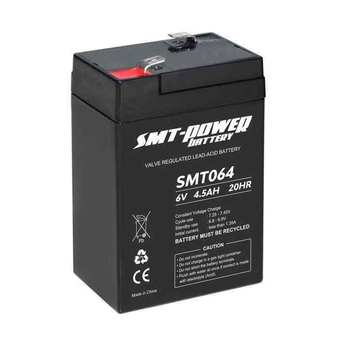 SMT Baterai Aki Kering 6V 4,5Ah 20Hr SMT-064 Original Garansi 8Bulan
