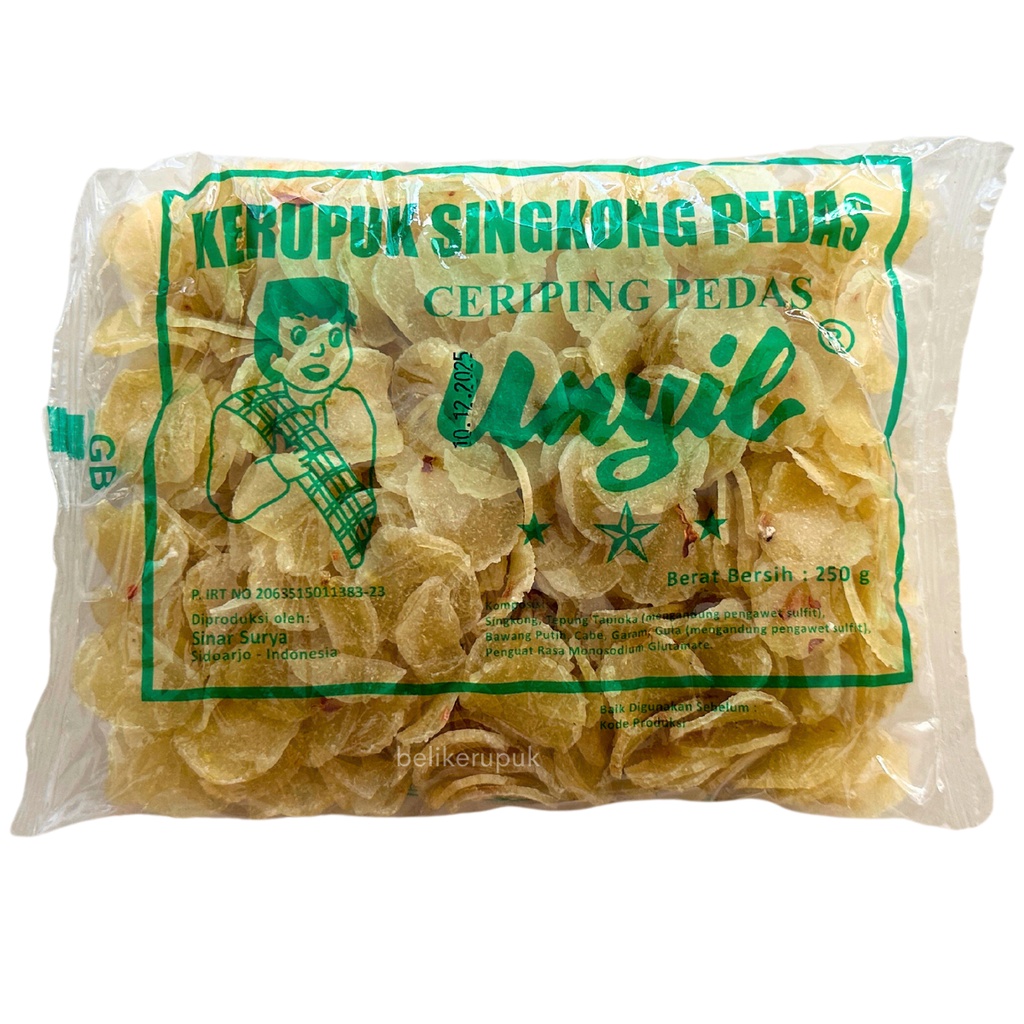 Unyil Ceriping Pedas Mentah Keripik Singkong Pedas 250g