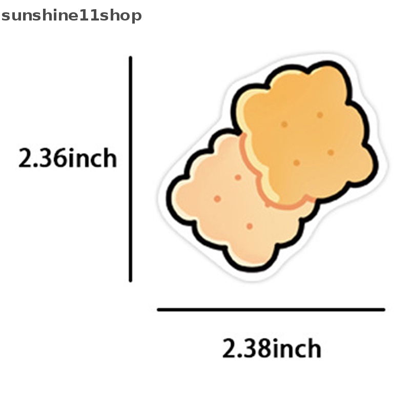 Sho 40 Pcs Kartun Doodle Stiker Gitar Bagasi DIY Kreatif Tahan Air Dessert Gadis Stiker Notebook Stiker Dekorasi Aksesoris N