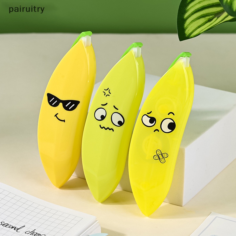 Prt Creative Banana Series Correction Tape Ekspresi Lucu PET Film Correction Tape Alat Tulis Perlengkapan Sekolah PRT