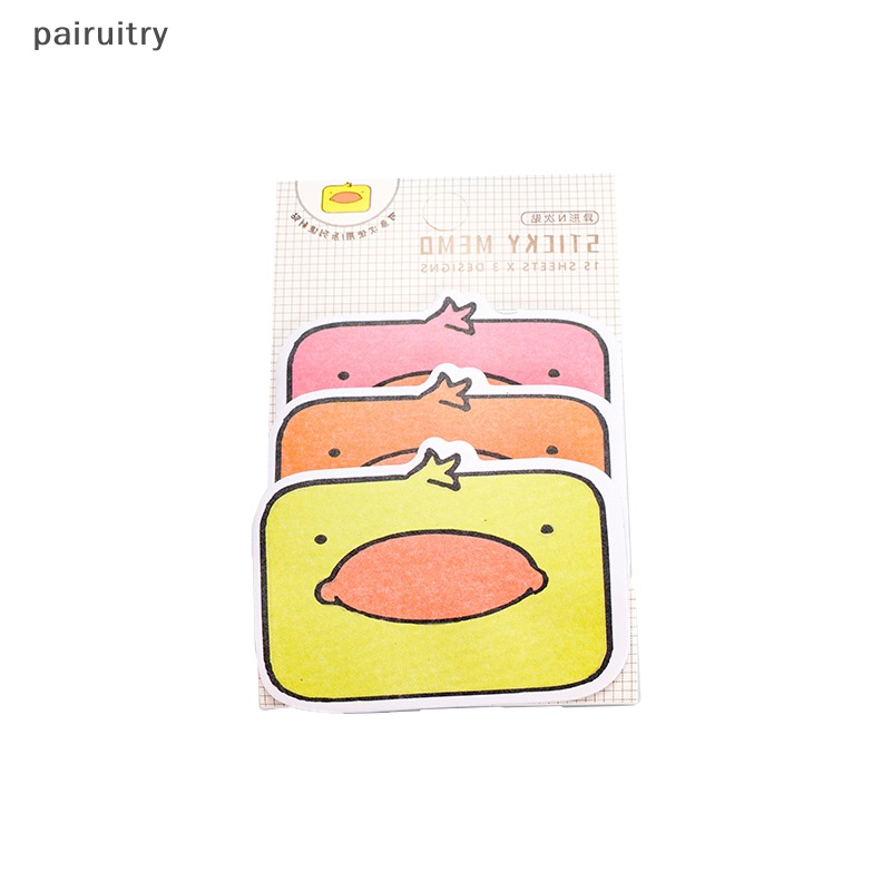 Prt 1set Kartun Kelinci Kucing Bebek Hewan 3lapis Indeks Memo Pads Sticky Notes Kreatif Alat Tulis Kreatif Stiker Perlengkapan Siswa PRT