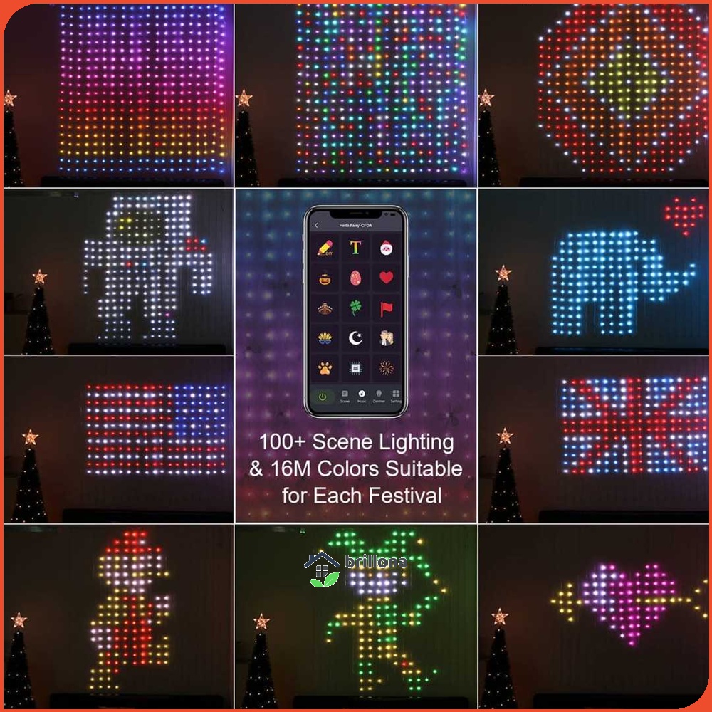 PDQ Lampu Hias Gorden String Lights Smart App Control RGB IP65 2x2 m - PD4