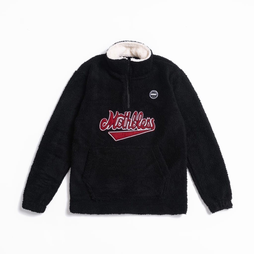 Jaket Sherpa Rugby Half Zipper Mothbless Original