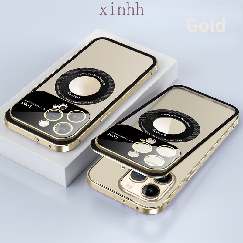 IPHONE Casing Snap Metal Frosted Cocok Untuk Iphone14 13 12 Pro Max Hollow Switch Casing Sintetis