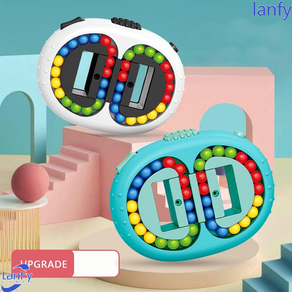 Lanfy Rotating Magic Bean Bead Puzzle Anak Rotating Disk Intelligence Game Puzzle Game Mainan Ujung Jari