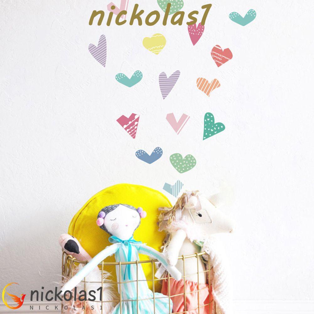 Nickolas1 Stiker Dinding 24pcs Nordic Style DIY Rainbow Nursery Dekorasi Kamar Anak