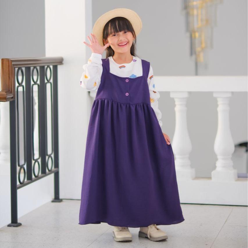 Inara Baju Overall Anak Perempuan Bahan Crinkle dan Iner bahan Rayon 1 sampai 12 Tahun