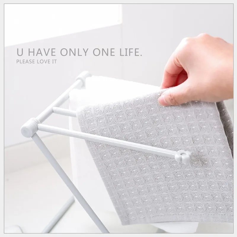 Rak Handuk Gantung Holder/Foldable Storage Rack Shelf /Cupboard Rak Kain Gantungan Perlengkapan Rumah Tangga
