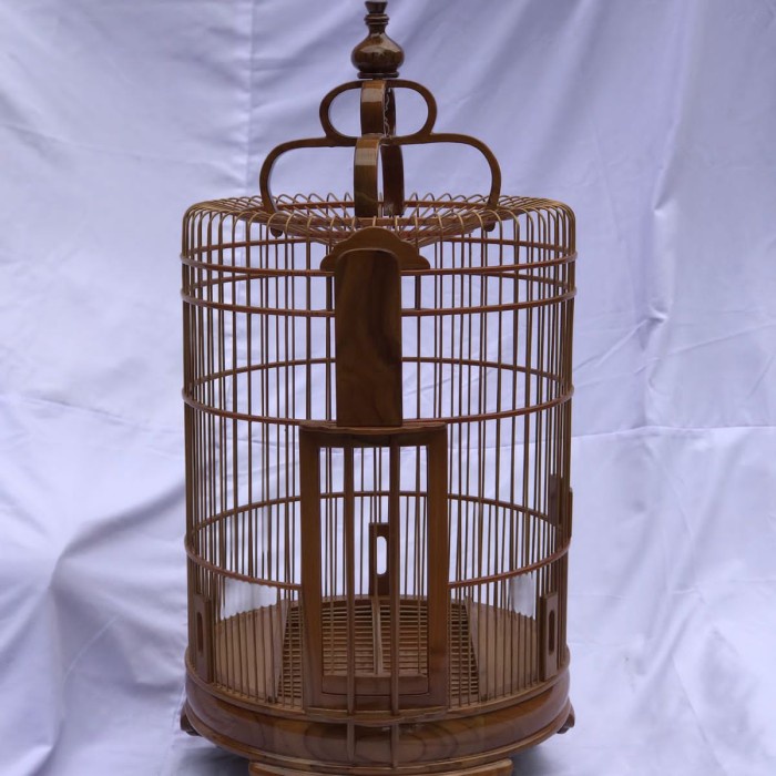 sangkar anis, sangkar anis merah, sangkar anis jati - Natural kayu, dm 38