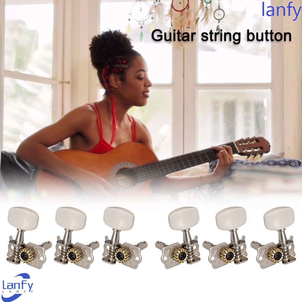 Lanfy Pasak Tuner Gitar Akustik Tombol Oval Untuk Gitar Rakyat Tuner Kunci Tuning Knob String Axis Knobs Tuning Keys Bagian Gitar Tombol Senar Gitar