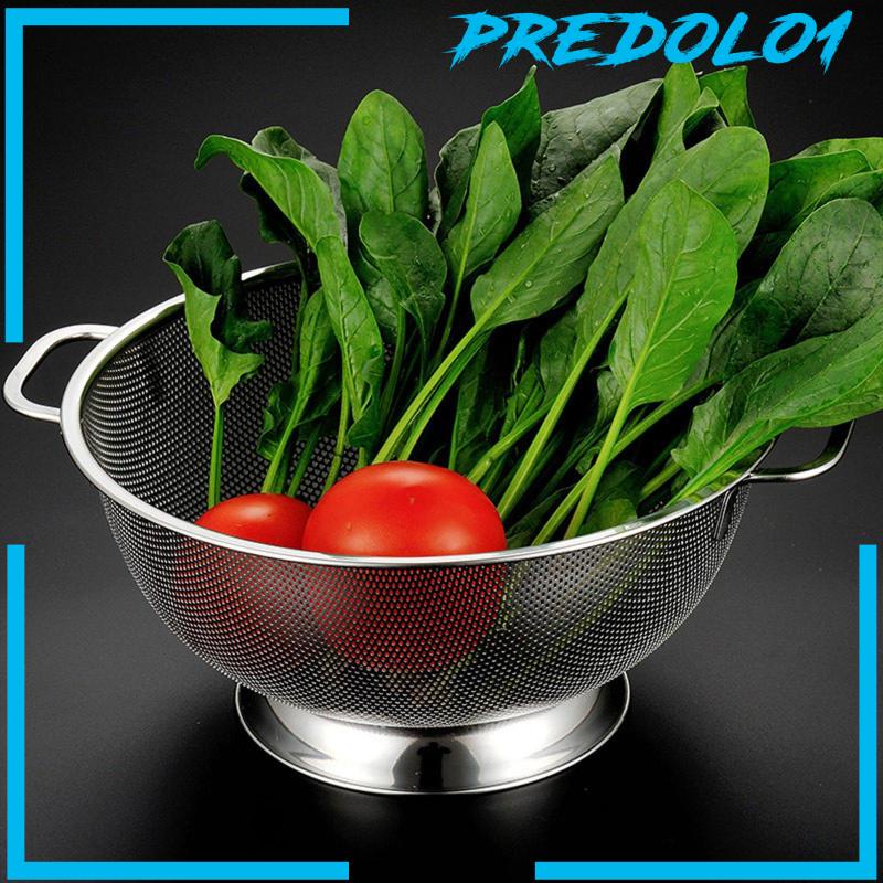 [Predolo1] Saringan Dapur 304stainless Steel Dengan Gagang Non Slip Sink Strainer Bowl