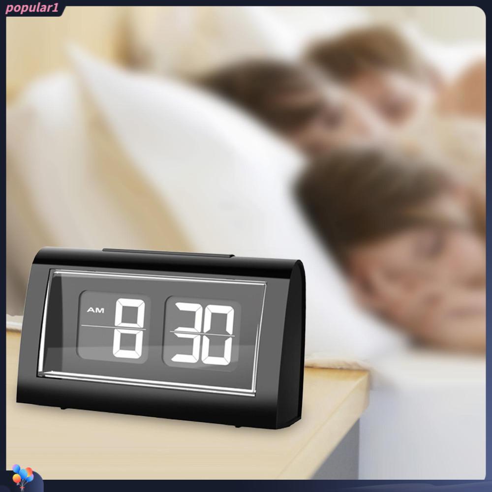 Populer Jam Alarm Kreatif Tampilan Besar Auto Flip Backlight Jam Elektronik