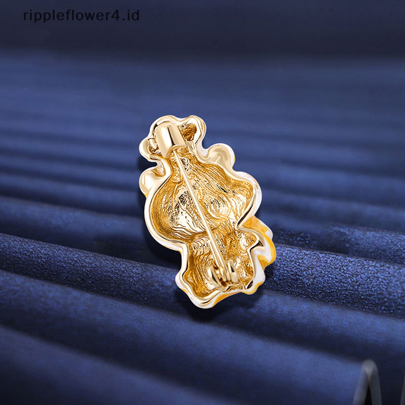 {rippleflower4.id} Bros Kartun Beruang Lucu Untuk Wanita Pin Lucu Yang Dipersonalisasi Aksesoris Lencana Pakaian Untuk Wanita Perhiasan Pesta Kantor Bros Pin~