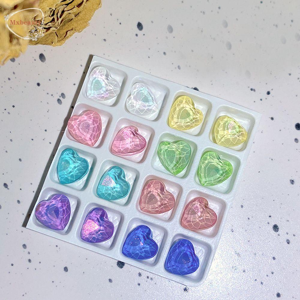 Mxbeauty Nail Art Rhinestones Aurora Warna-Warni Riak Air Wanita Membuat Perhiasan Permata DIY Craft Shiny Crystal Nail Charms