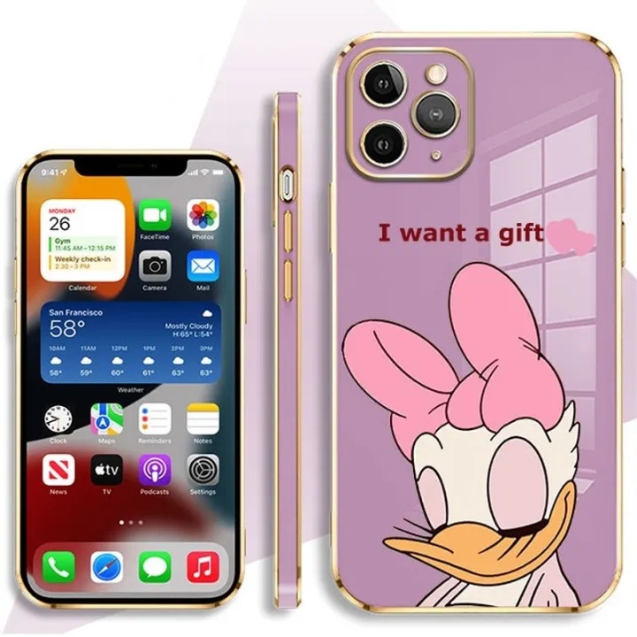 Electroplated Donald Duck Phone Case For Samsung A225G/A22S5G/A234G,5G/A30/A20/M10S/A31/A32/A325G/M3