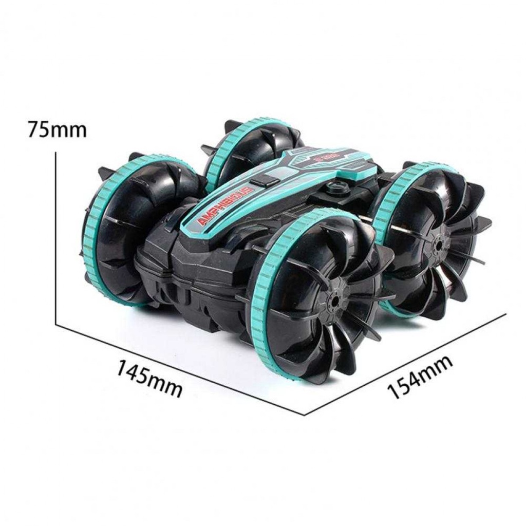 Mobil Remote Control Mainan Amphibious Stunt Car 2.4 GHz 1200 mAh