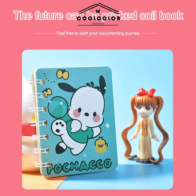 COD❤️A7 Cute Mini Coil Notebook Kartun Kuromi Girly Notepad Portable Portable Small Diary- cl