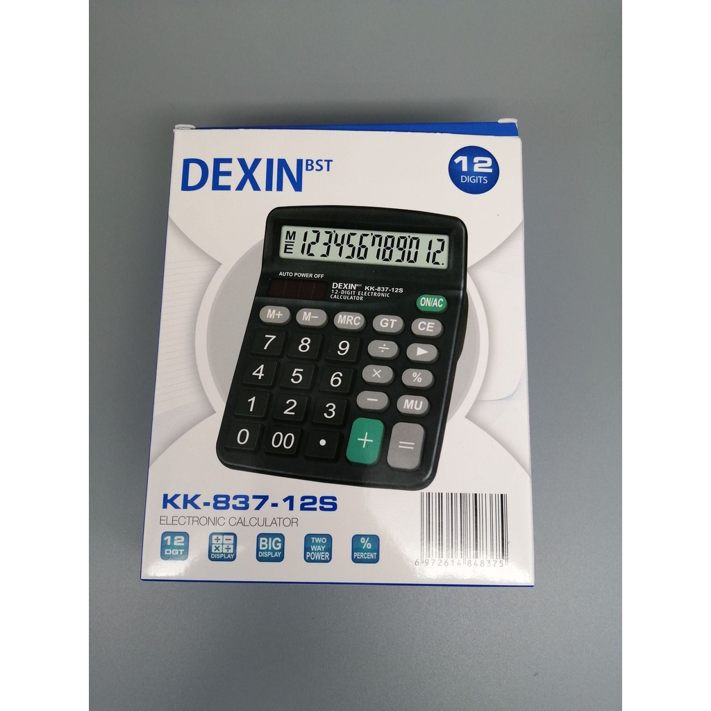 Calculator Solar Power Kalkulator Elektronik 12 Digit - KK-837B-12S