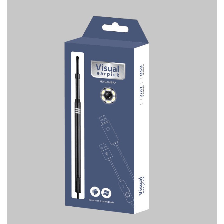 421 Visual USB WiFi LED Light Endoscope with Ear Cleaning Spoon