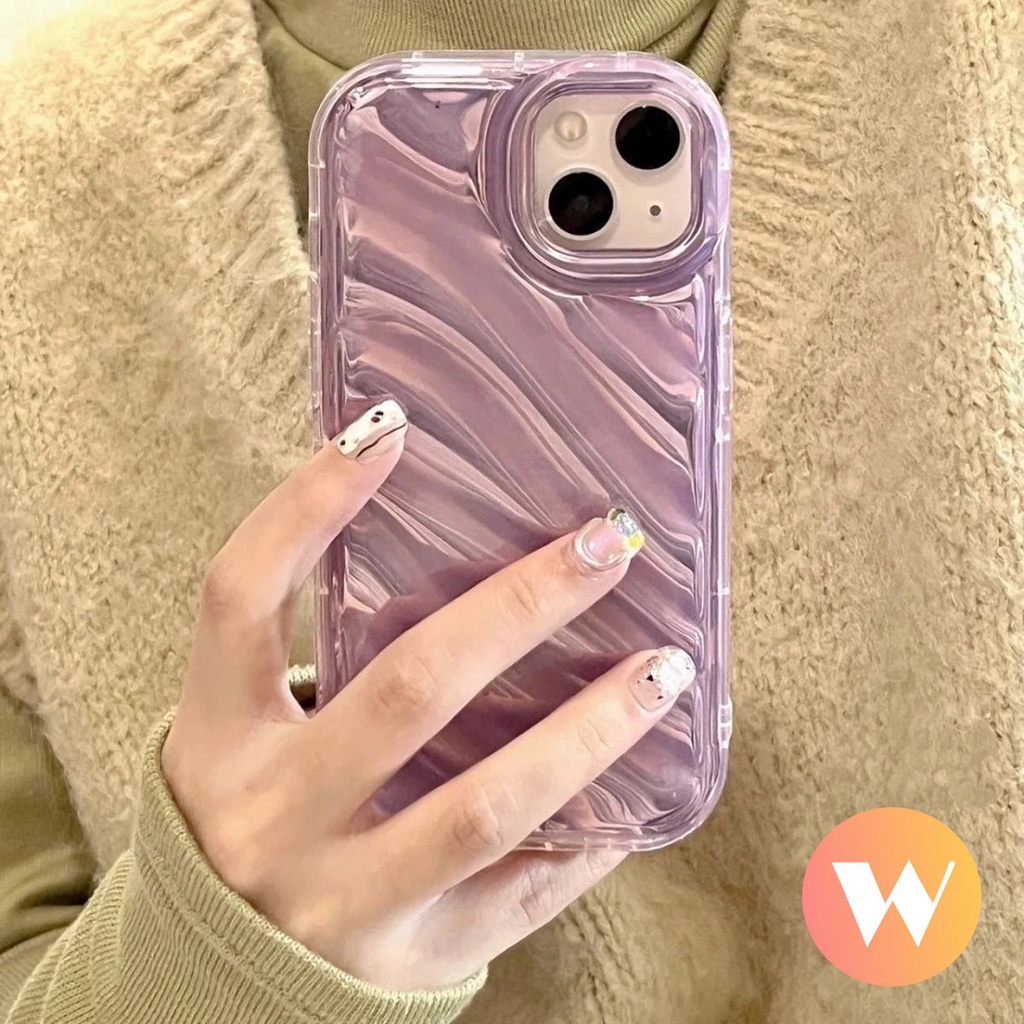 IPHONE Casing Ponsel Kartu Laser Warna Mempesona Mewah Kompatibel Untuk Iphone11 12 13 14 Pro MAX XR 7Plus 76s 8 6 Plus X XS MAX SE 2020lembut Kreatif 3D Stereo Pola Korgasi Cover