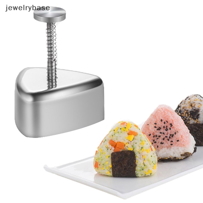 [jewelrybase] Cetakan Pembuat Onigiri Segitiga Cetakan Onigiri Mould304Stainless Steel Rice Ball Mold Anti Lengket Cetakan Sushi Segitiga DIY Alat Cetakan Onigiri Portable Rice Ball Mold Butik