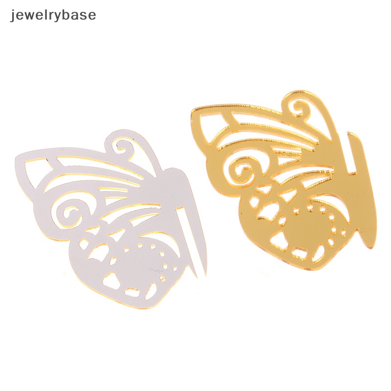 [jewelrybase] 5pcs /Pack Acrylic Butterfly Cake Topper Pesta Pernikahan Ulang Tahun Kue Dekorasi Butik