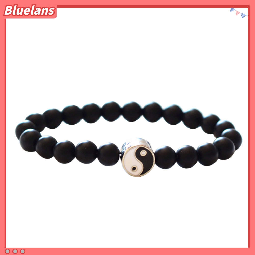 [BLS] Fashion Klasik Putaran Yin Yang Beads Unisex Gelang Pecinta Pasangan Perhiasan Hadiah