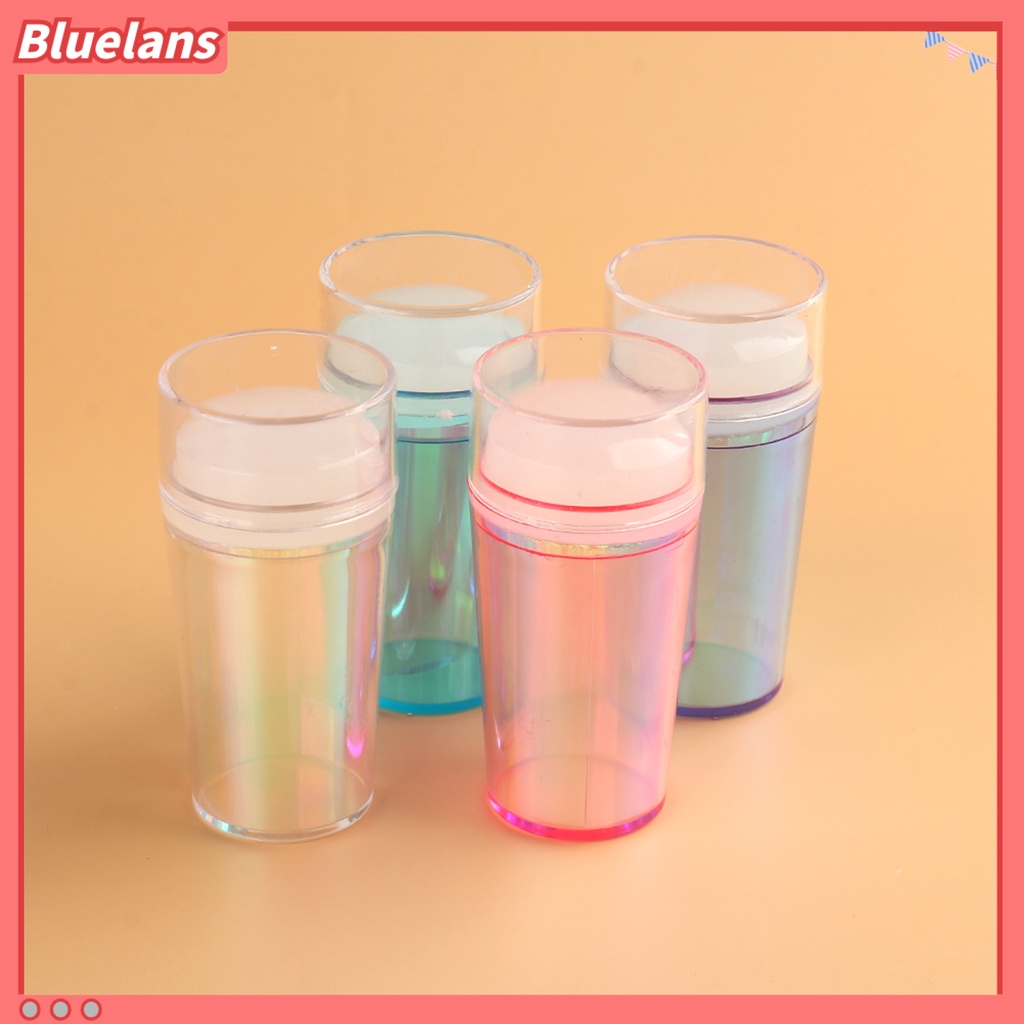 [BLM] 1set Stempel Kuku Reusable Non Cacat Bagus Daktilitas Bulat Silicone Stamper Kuku Transparan Alat Seni Untuk Manicure