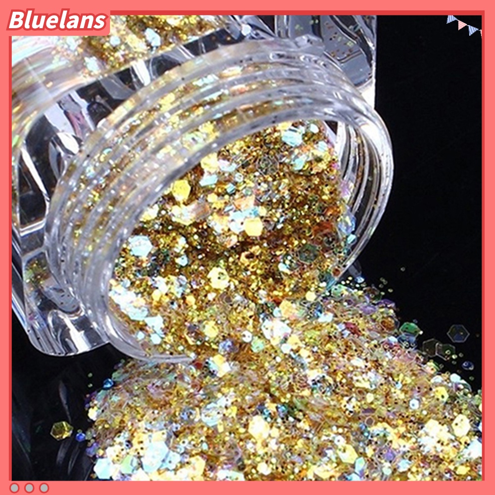 [BLM] Fashion Glizty Bubuk Kuku Debu DIY Nail Art Sequin Powder Glitter Slices