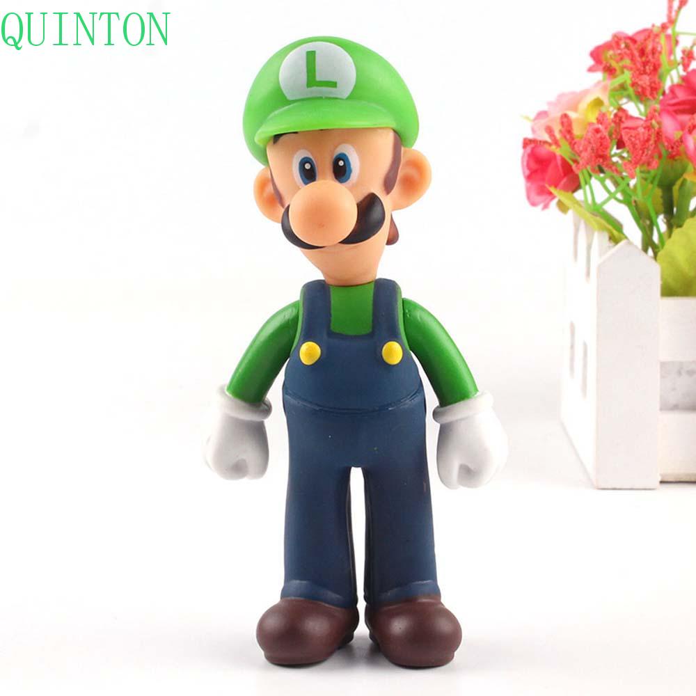 Quinton Action Figurine Patung Lucu Koleksi Model Jamur Anime Model Mario Super Mario Bros.
