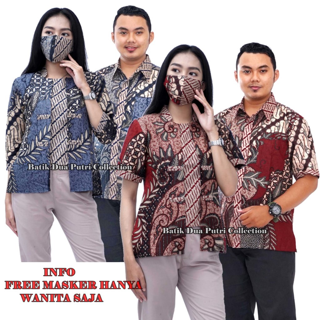 Blouse Batik Wanita Modern Trendy By Batik Dua Putri Collection