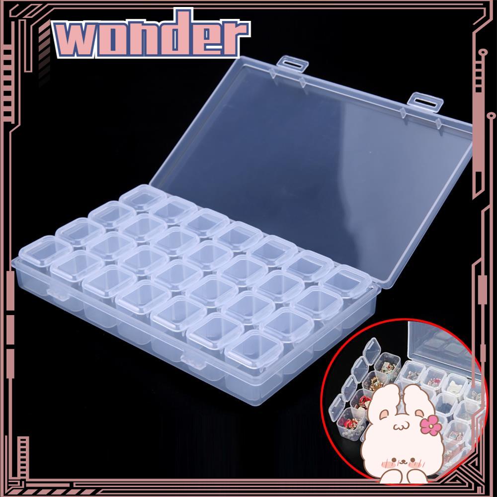 Wonder Storage Box Baru Adjustable Kuku Bening Rhinestones Organizer