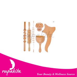 6 IN 1 Deluxe Wood Therapy Massage Tools / Alat Terapi Pijat Kayu Set / Alat Pijat Kayu / Alat Pijat