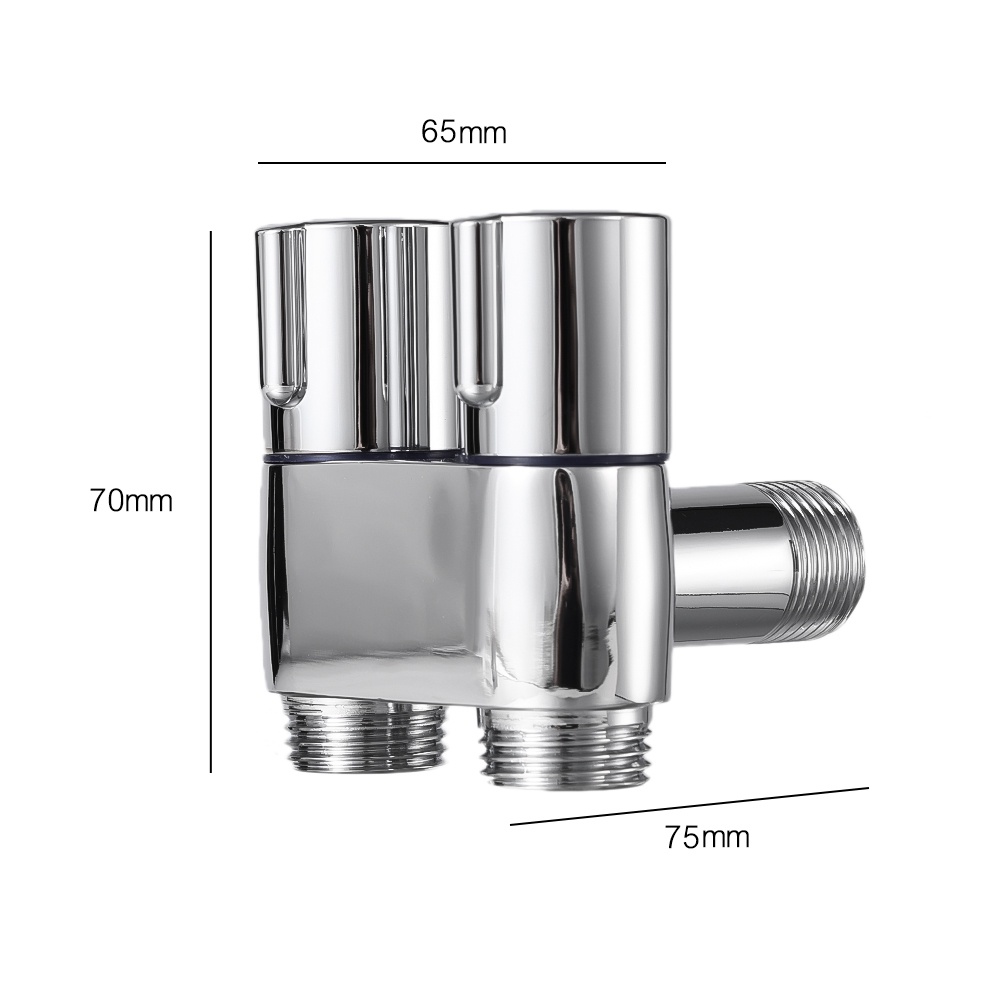 Zinc Alloy One In Two Out Faucet Shunt Angle Valve/Keran Bidet Toilet Genggam Sprayer Kamar Mandi/Keran Mesin Cuci Multi-Fungsi/Kepala Shower Antarmuka Pembersih Diri