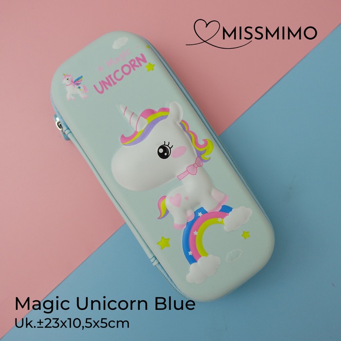 

Kotak Pensil 3D Timbul Tahan Air Pencil Case Unicorn Dino Princess